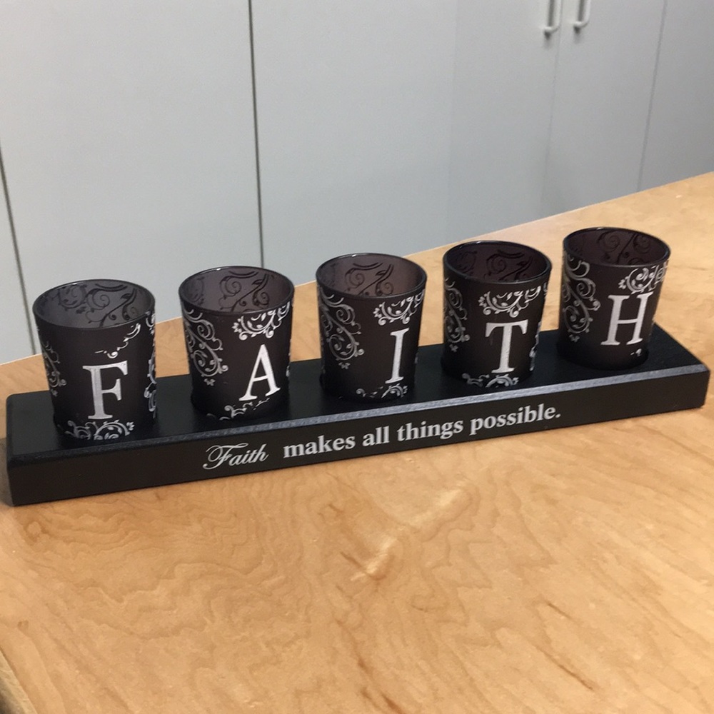 FAITH decorative candle holder